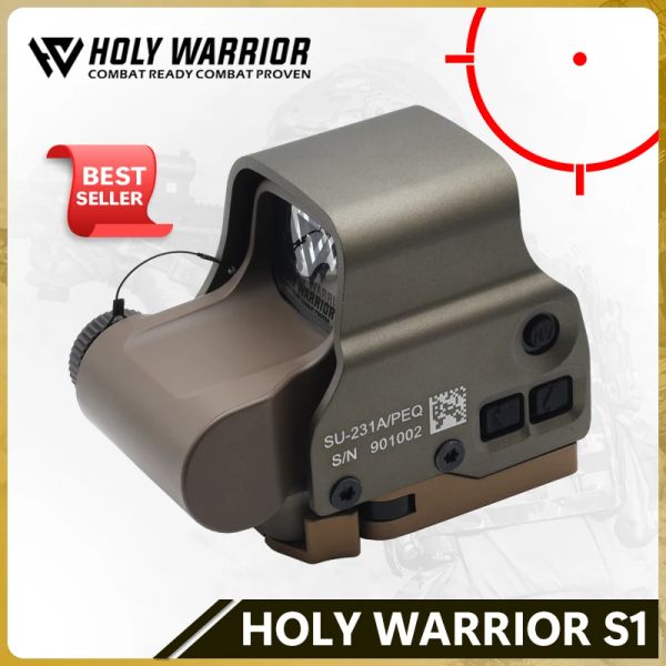 Optics Holy Warrior Shw1 Verre en revêtement argenté Eqtech exps3 Holographic Sight Red Dot Hunting ou Airsoft GBB AEG Utilisez la restauration des détails complets