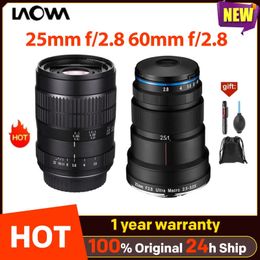 Optique Laowa 25mm f28 60mm objectif de caméra plein cadre Kit d'objectifs Macro à mise au point manuelle pour EF F Pentax K 240327