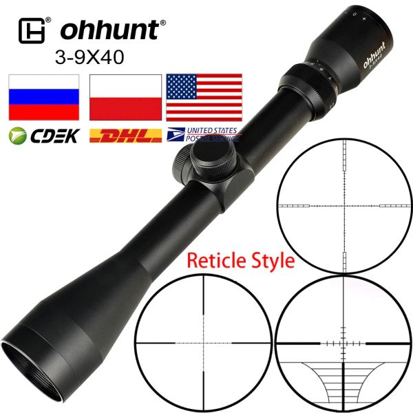 Optique ohhunt 39x40 Scope Wire Netfinder Reticule ou MIL DOT RÉTICLE SPOPE OPTICS SIVES 3 Style