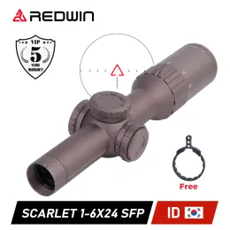 Optica Red Win 1/2moa Delta Wing Reticle HD AR Lens Cap aanpassen 5 niveau GR Quick Acquisition CQB Tactical Scarlet 16x24SFP Riflescope