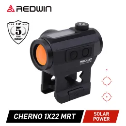 Optics Red Win Cherno 1x22 MRT Solar Red Dot Scope Multi Reticule 50000 HRS Shake Awake Picatinny Mount 1/3 entièrement Cowiess pour AR15