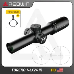 Óptica Roja Win Torero CQB HD 16x24 Monotubo de 30 mm 1/ 5mil Torreta Ajuste de vidrio Mil Dot con bloqueo cero Aquicision Aquicision LPVO ALCANCE