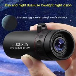 Ópticos Telescopios High Power Ultraclear Monoculars Portable Compact Boggles de visión nocturna de baja luz, suministros al aire libre