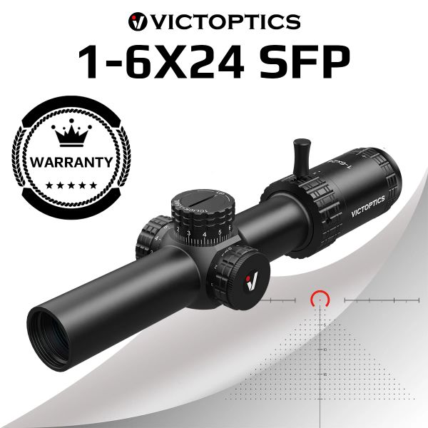 Optics Victoptics S6 16x24 SFP Riflescope avec RedGreen illumination Turret Lock System Wide Field of View Design for AR 15 .223 5.56