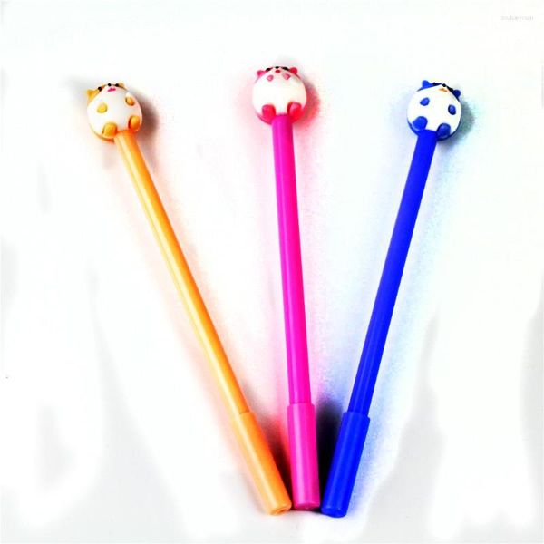 Opciones Kawaii Super Cute Ball Look Gel Pen Papelería Regalo 0.5mm Azul Negro Tinta Para Escuela Oficina Writin Plumas