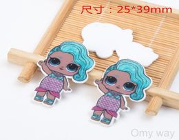 Opties LOL 60PCSlot Fashion Cartoon Character Resins Flatback For Hair Bows Hair Accessoires Planar Resin Crafts Diy Decorations6237601