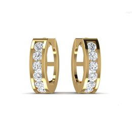 Boucle d'oreille en diamant naturel opulent en or 14 kt bijoux de meilleure qualité de boucles d'oreilles réelles pour les femmes