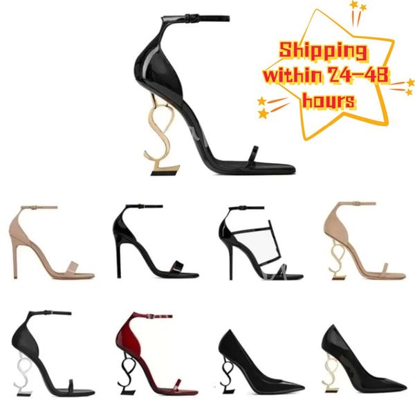 Opyum talons femmes Chaussures de robe de luxe Designer High Heels Sandales Opyum Sandales Stiletto Heel en cuir ouvert Open de fête Sneakers de mariage