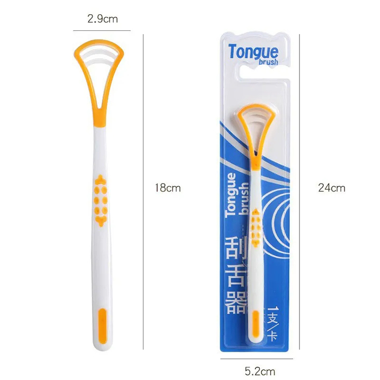Oral Hygiene Soft Silicone Tongue Cleaner Food Grade Tongue Brush Cleaning Scraper Easy to Use