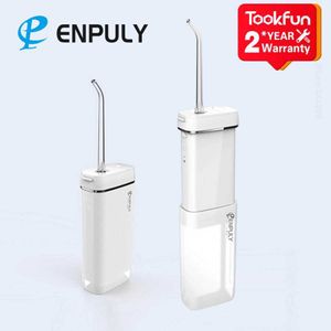 Orale irrigators Nieuwe Enpuly Oral Irrigator M6 plus draagbare tandheelkundige waterstraal Bucal ultrasoon voor tandreiniger waterpuls tandtand 140 ml watertank G230523