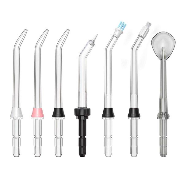 Irrigadores orales Otra higiene Fairywill 7 piezas Puntas de hilo dental para FW169 4 colores Reemplazo Toda la familia Uso Limpiador de lengua Punta de ortodoncia 221215