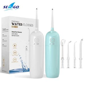 Irrigadores bucales Otra higiene Irrigador eléctrico portátil Seago 3 modos Flosser de agua dental 5 puntas de chorro Limpiador de dientes familiar de viaje recargable por USB 221215