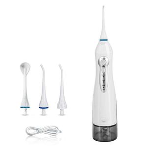 Oral Irrigators Irrigateur dentaire dentaire sans fil avec chargement USB, avec évier, 3 modes, 3 embouts de remplacement, capacité de 300 ml, pour le nettoyage des dents J240318