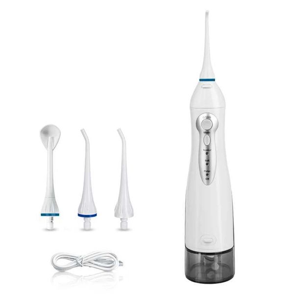 Irrigadores bucales Irrigador bucal dental inalámbrico con carga USB con fregadero 3 modos 3 puntas de repuesto Capacidad de 300 ml lata para limpieza dental J240318