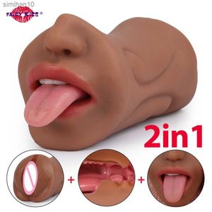 Orale Kunstkut Speeltjes Voor Mannen Masturbatie Soft Stick Deep Throat Kunstmatige Pijpbeurt Realistische Rubber Vagina Echte Kut L230518