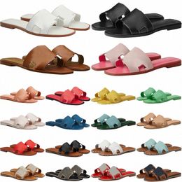 Designer Sandalen Oran Sandaal Slippers Dames Leer Gold Box Blanc Nior Granit Rose lichtblauwe cur Cuma Dames Summer Slider Slipperiy02#