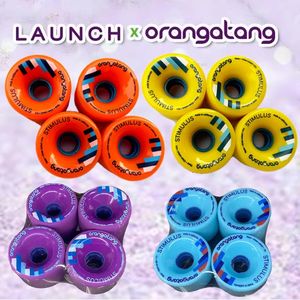 orangatang 70 mm blauw skateboard longboard wielen van goede kwaliteit 77a80a86a straatstunt pro level wielen OT dansen longboard wiel 240227