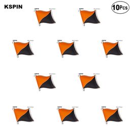 Distintivo arancione nero Spilla da bavero Distintivo bandiera Spilla Spille Distintivi 10 pezzi molto