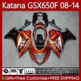 Oranje Black Carrosserie voor Suzuki Katana GSXF 650 GSX-650F GSX650F GSXF650 2009 2009 2010 2011 12 13 14 120 NO.79 GSX 650F GSXF-650 08 09 10 11 2012 2013 2014 OEM-Valerijen