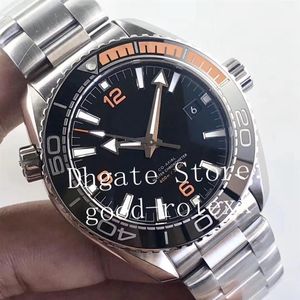 Montre automatique Cal 8900 pour hommes, lunette en métal liquide noir Orange, VS Factory Master Axial, plongée aquatique 600m, océan Cerami261P