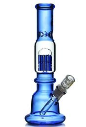 Blauwe beker 14 mm joint Perc Water Glass Bong waterpijpen Pijpen percolator Recycler booreiland waterpijpen dab Rigs