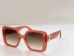 Oranje wenkbrauw gearceerde vierkante zonnebrillen voor vrouwen Sunnies Designer Zonnebril Sonnenbrille tinten UV400 brillen