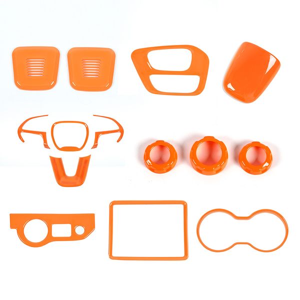 Kit de garniture d’intérieur de volant Central Orange, accessoires d’intérieur de voiture pour Dodge Challenger UP