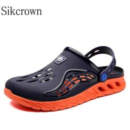 Orange Clogs Men Sandals Shoe Summer Fang Man Hof Thongs Stamp Garden Jelly Beach Black Big Size Slippers for Mens 240415