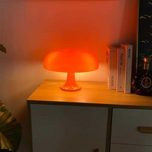 Oranje Deense Paddestoel Tafelornament Licht voor Slaapkamer Interieur Bureau Bedlampjes Decoratie Verlichting 10082139