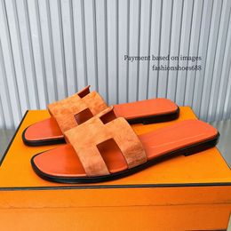 oranje modieuze hoog sense strandschoenen allemaal match reisschoenen zomer nieuwe slippers damesschoenen dragen slippers lederen lage hiel platte casual sandalen maten 35-42 +doos