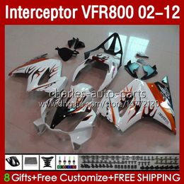 Orange Flammes Corps OEM Pour HONDA VFR800 VFR 800 RR CC 800RR Interceptor 02-12 Carrosserie 129No.160 800CC VFR800RR 02 03 04 05 06 07 08 09 10 11 12 VFR-800 RR 2002 2012 Carénage