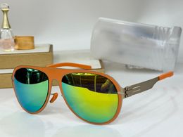 Miroir Orange Mirror Pilot Lunettes de soleil Sport Style Summer Lunettes de soleil Men Glêmes de créateurs Summer Lunettes de Soleil UV400 Eyewear