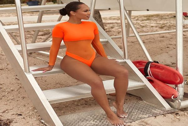 Orange One Piece MAINEMENT FEMMES FEMMES MESH TAST FEMMES039S MAISON DE MAISON LONGE BAIN LONGE FEMMES FEMMES ONE PIEE FEMMES FEMMES ONE PICH2871122