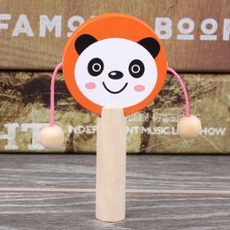 Jouets en bois pour enfants Orange Panda hochets bébé Instruments de musique traditionnels chinois éducatifs