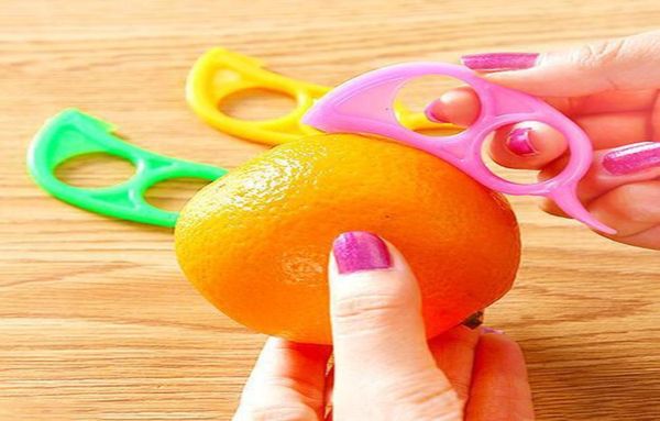 Orange Peeler Plastic Color Color Coule Slicer Zesters 25cm 75cm Citrus Couteau Cutter fruit Stripper Citrus Knife4244918