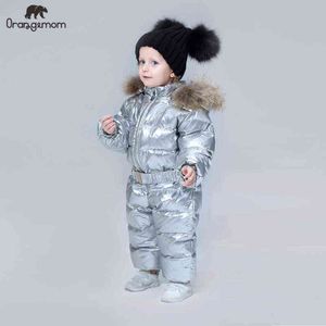 Orangemom Brand 2022 Winter Babykleding kinderkleding Duck Down Jackets For Girls Coat Kids Jumpsuits Cool Snows Peits J220718