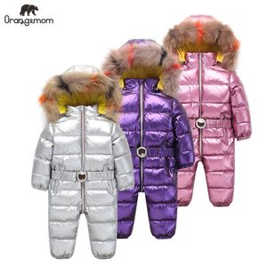 Orangemom Children's Jumpsuit Baby Meisjes Winterjas Merk Jas voor Meisjes Kleding, Thicken Infant Girl Coat Infant Snowsuit H0909