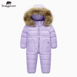 Orangemom officiële winkel babyjas voor meisjes jongens bovenkleding 1-5 jaar winter jumpsuit sneeuw slijtage meisje kleding winter j220718