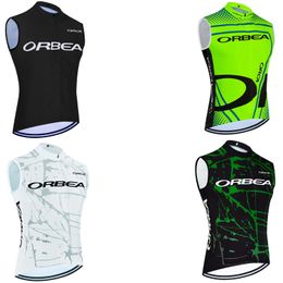 Orbea Orca Team Lightweight Windreaking Cycling Gilelet Top Quality Bicycle Outwear Sans manches Veste Veste Veste à cycle sec rapide