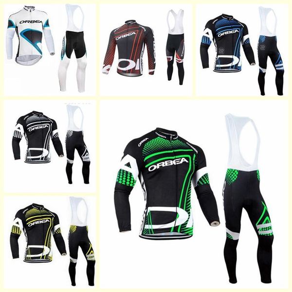 ORBEA équipe cyclisme manches longues jersey bavoir pantalons ensembles vêtements de vélo Ropa Ciclismo Sport Uniformes U120913234n