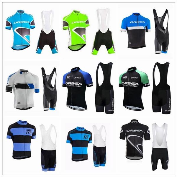 Orbea Team Cycling à manches courtes Jersey Bib Shorts Sets Summer Men's Outdoor Sports Uniform Vélo Vêtements Bicycle Tenues Y2102601