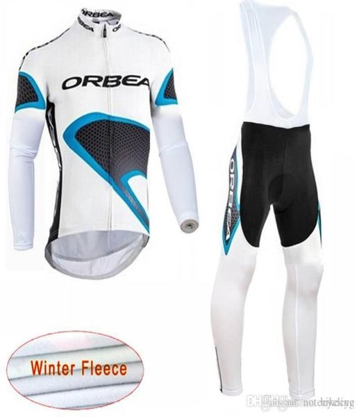 ORBEA Equipo Ciclismo de invierno Termal Fleece Jersey Pantalones de babero Conjuntos MTB Bicicleta Super Cálida Long Maillot nuevo S21012984888108945501116