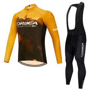 Orbea Team Mens Cycling Jersey Set Spring/Autum Lange Mouw Shirt Bib broek Kits MTB Bike Outfits Racing Bicycle Uniform Outdoor Sports Suit Ropa Ciclismo Y23022406