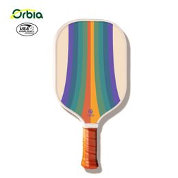 Orbia Pickleball Paddle with Rainbow Color Fiber de fibra de carbono Raqueta Honeycomb Core Carbon Fiber Pickleball Paddle 240425