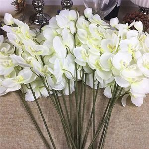 Orchidée 20pcslot branches blanches fleurs de gros artificielles pour la décoration de fête de mariage fleurs d'orchidées 240127 s