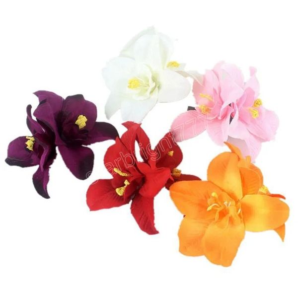 Pinces à cheveux fleur d'orchidée pour femmes filles épingles à cheveux fleur artificielle Barrette pince à cheveux accessoires de cheveux de fête de mariage