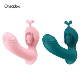OREADEX-juguetes sexys inalámbricos con Control remoto para mujer, vibrador para punto G, clítoris, consolador masajeador con ventosa fuerte, máquina 18, novedad de 2022