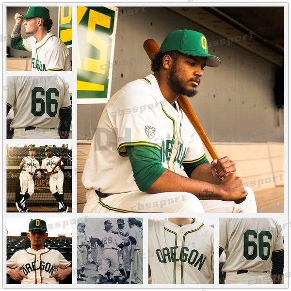 Oregon Ducks 1954 Throwback Baseball Jersey Uniforms Custom Nom n'importe quel numéro tout