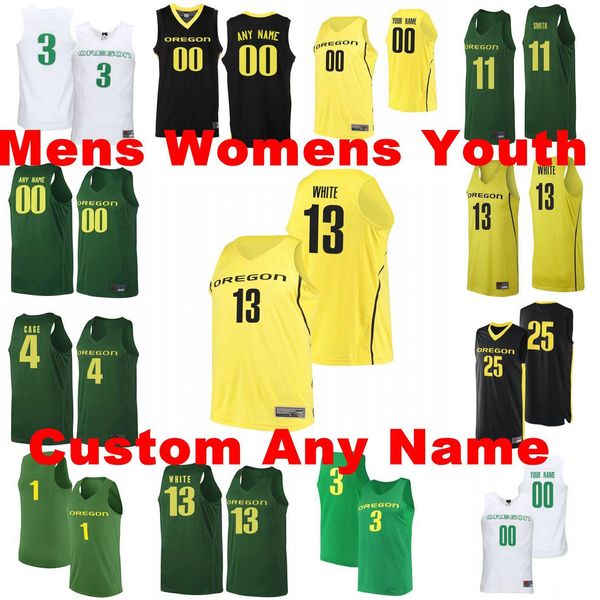 Jersey de baloncesto de los patos de Oregon N'Faly Dante Duarte Eddy Ionescu Will Johnson Shakur Juiston College Jerseys para hombre cosido a medida