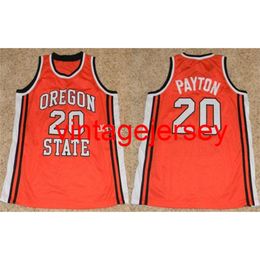 Oregon State Beavers Gary Payton #20 College Retro Basketball Jersey Heren gestikt op maat met elk nummer naam Jerseys